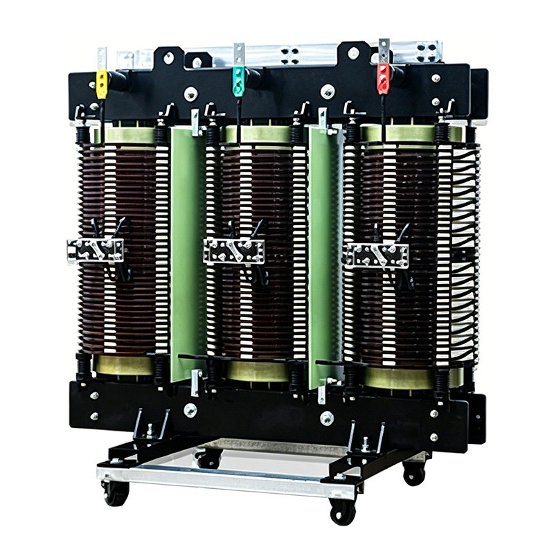 Medium voltage dry-type power transformer with heavy-duty windings and iron core manufactured by LTECPower for industrial and utility power distribution.
