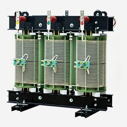 Medium voltage dry-type power transformer with heavy-duty windings and iron core manufactured by LTECPower for industrial and utility power distribution.