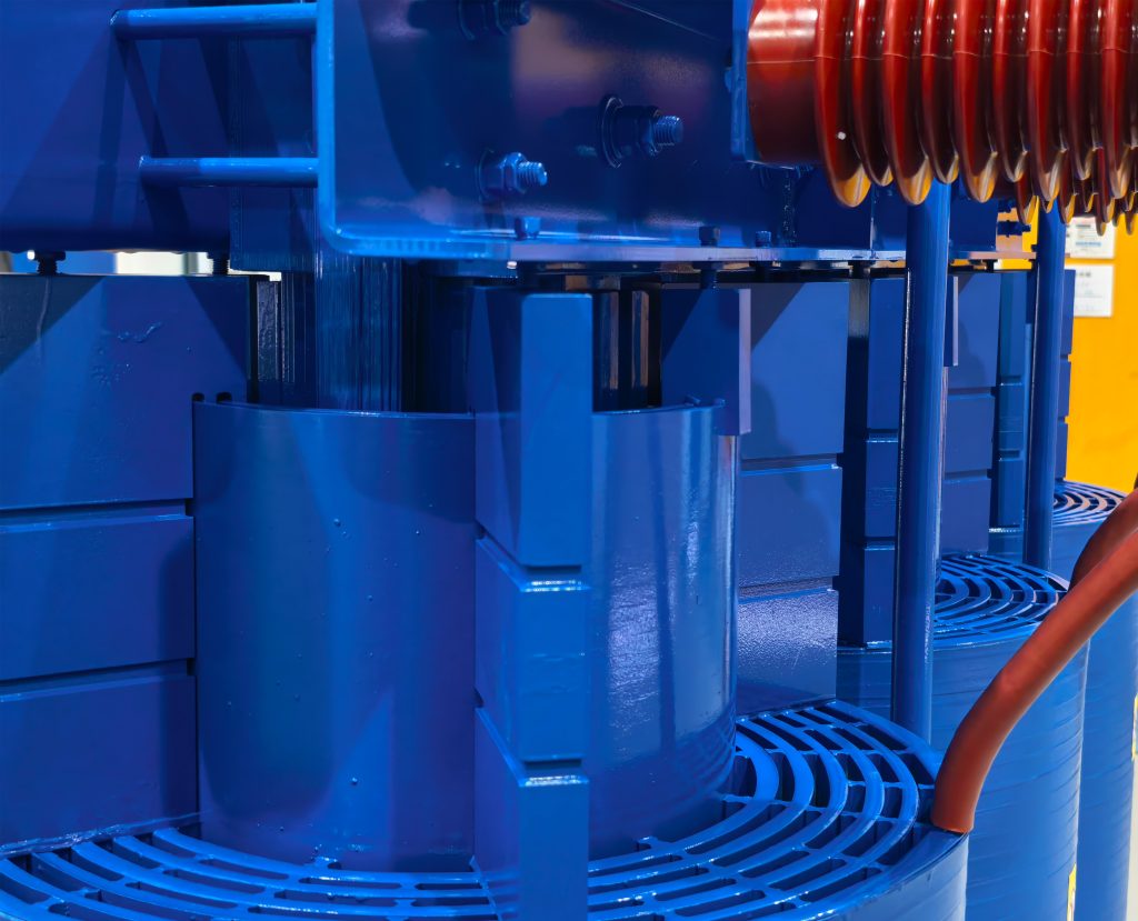 LTECPower filter reactor internal coil structure showing winding arrangement and insulation design
