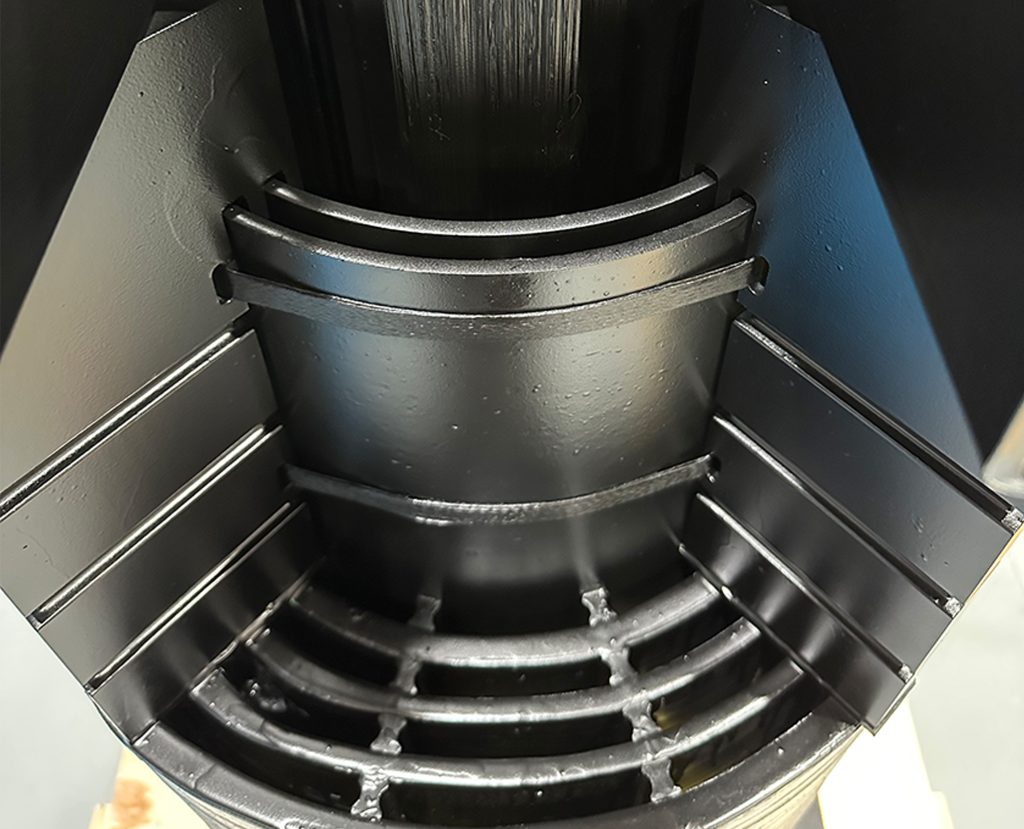 LTECPower filter reactor internal core structure showing winding arrangement and electromagnetic design details