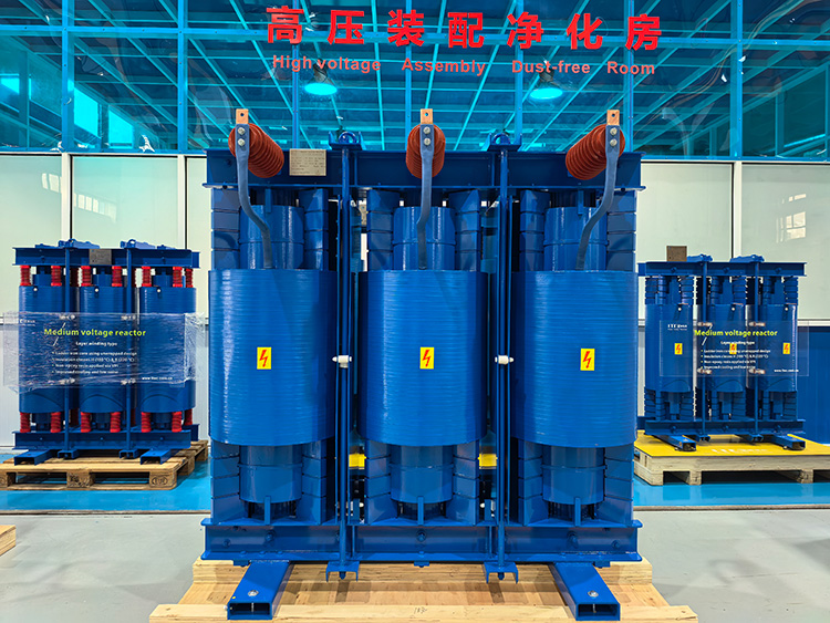 Detuned filter reactor manufactured in a high-voltage assembly dust-free room for industrial harmonic mitigation.