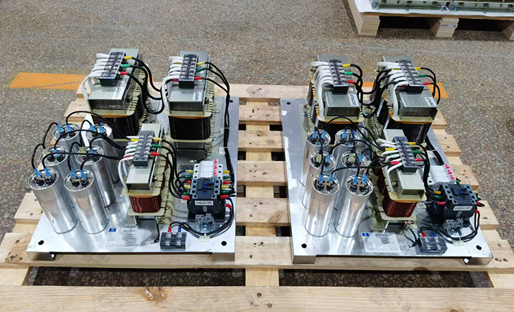 Open-panel passive harmonic filter module designed for individual VFD AC input connections.