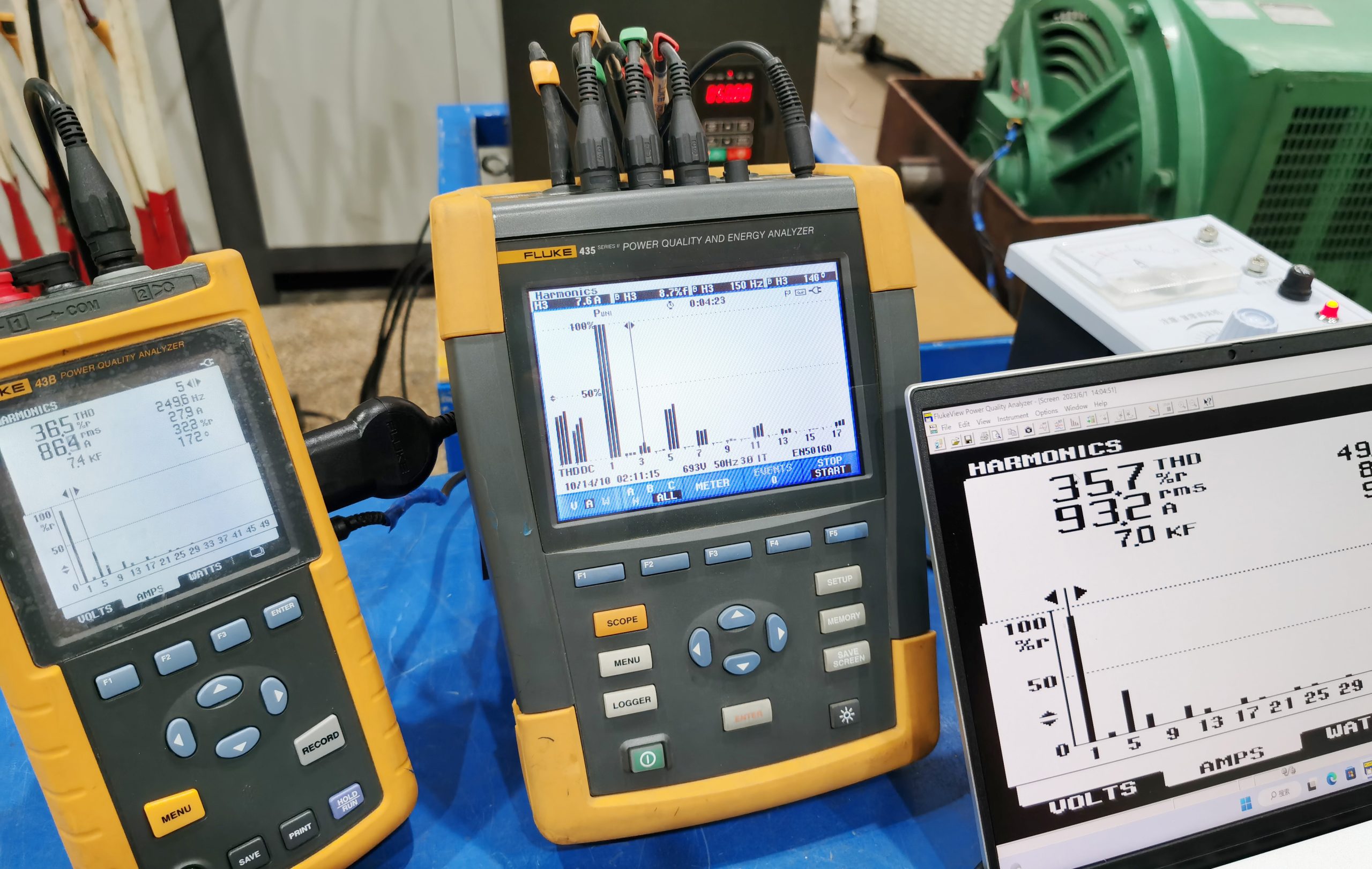 Industrial testing of harmonic filters using Fluke power quality analyzer by LTECPower