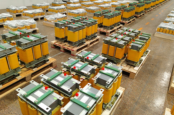 LTECPower Factory Production Floor Showing Organized Assembly of Dry-Type Reactors